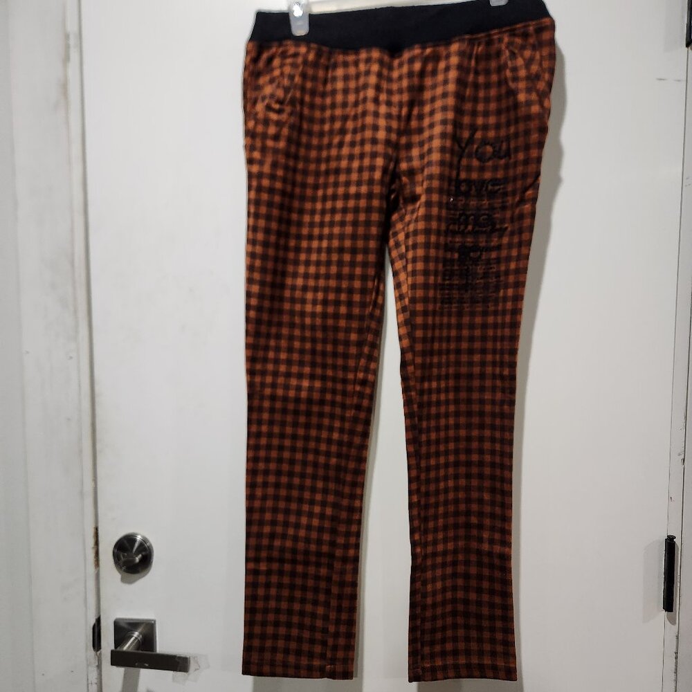 Good Fashion Women Pants Plaid, Brown
